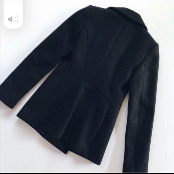 Zara Woman Coat Jacket Wool blend With Metallic Buttons - Picture 4 of 8